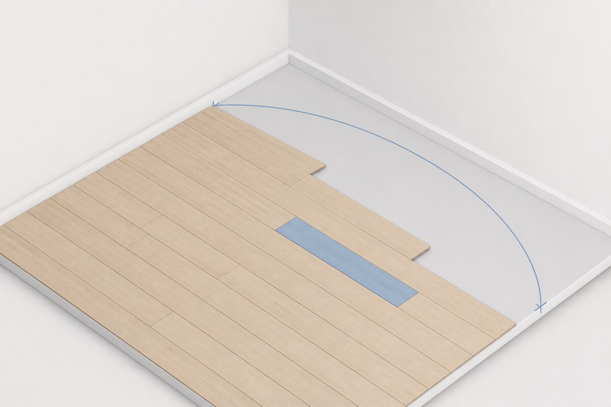 Ламинат по диагонали — расчёт с запасом